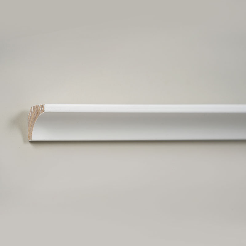 Múnlú Cúinne Laistigh Adhmad Soladach /Múnlú Scotia (Filler-Primed) - Bán 7/8' × 7/8'