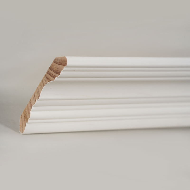 Múnlú Corónach Adhmaid Péine (Filler-Primed & Pearl White) 3/5' x 3 4/9'
