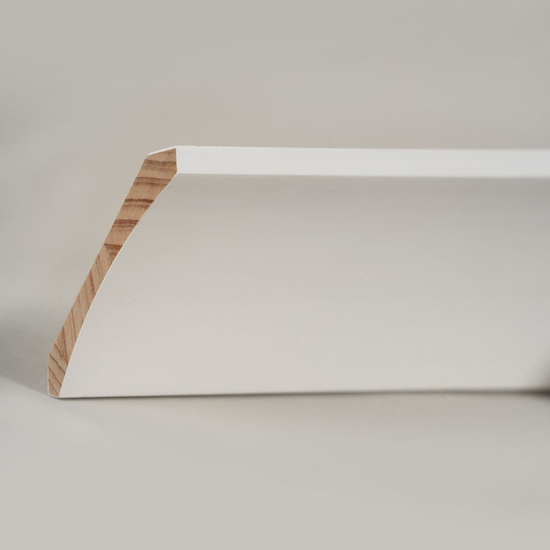 Múnlú Corónach Adhmaid Péine (Filler-Primed & Pearl White) 3/5' x 4 1/4'