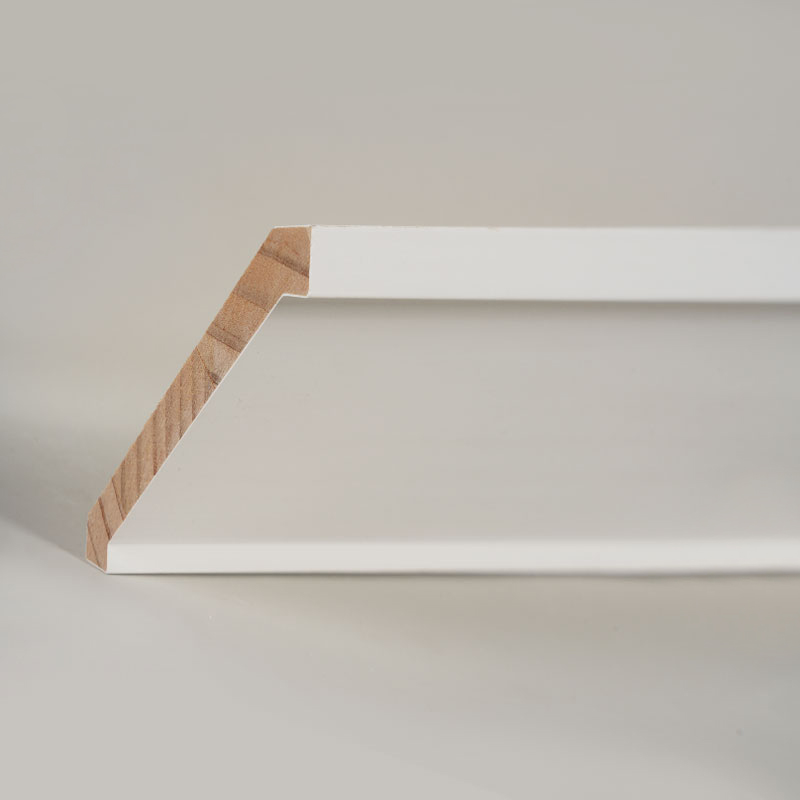 Múnlú Corónach Adhmaid Péine (Filler-Primed & Pearl White) 3/5' x 4 1/4'