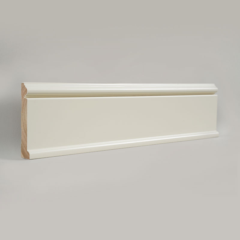 Bord Sciorta Adhmaid Péine (Filler-primed agus Péinteáilte) - Bán 6/7' x 3 15/16'