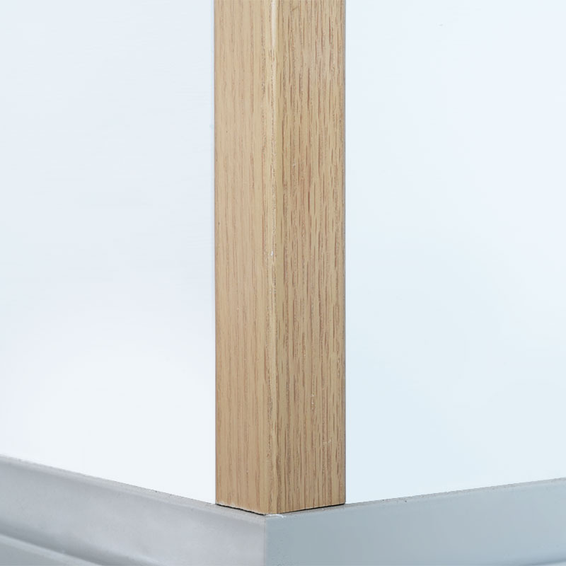 Adhmad Soladach Dronuillinn (90°) Stráice Trasdula (Fillte le Veinírín Dearg Darach + Péint) - Dath Darach 1 1/2' x 1 1/2'