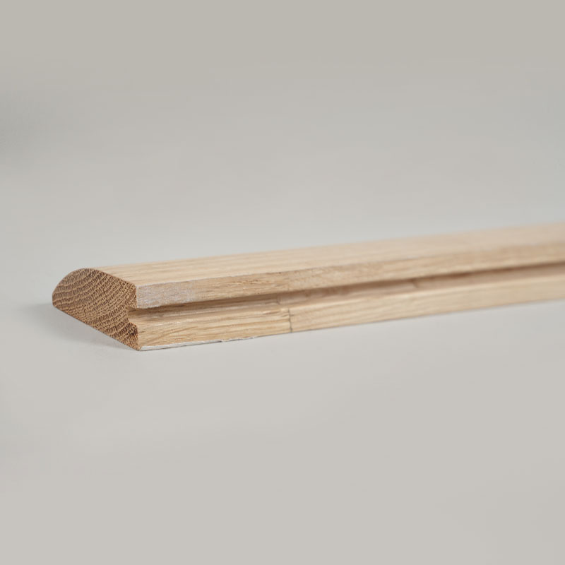 Laghdóir Logaí Píosa Iomlána Darach Bán (Péinte Neamhchríochnaithe) - Dath Nádúrtha Darach 3/5'x1 31/32'