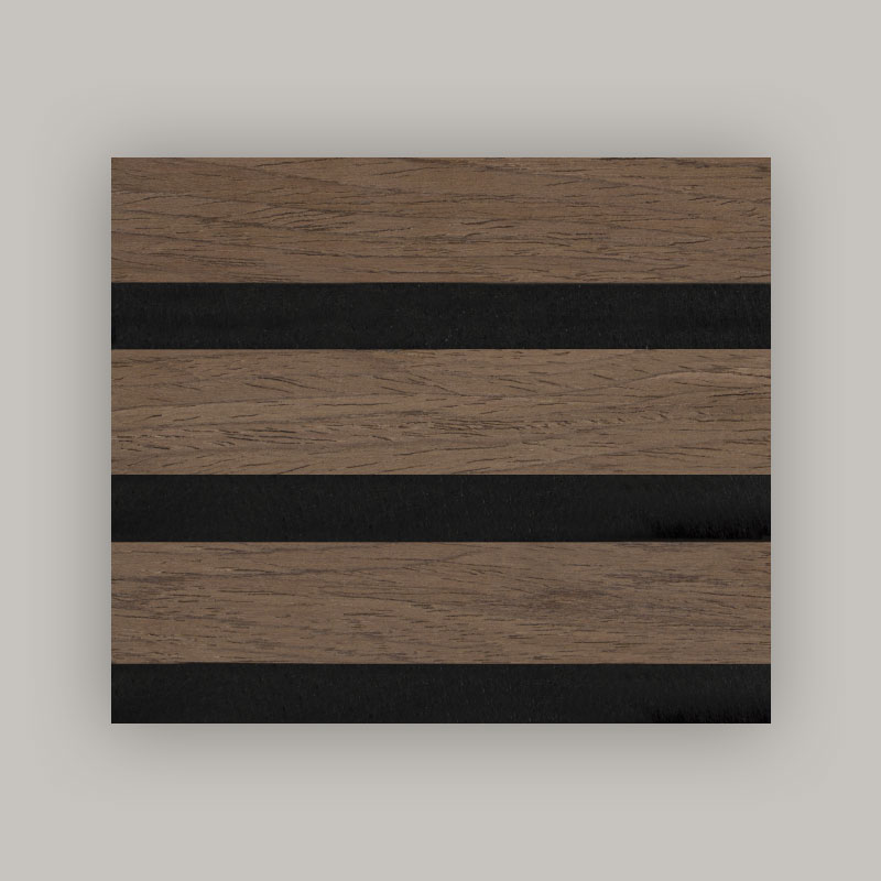 Balla Grille/Painéal Balla Fuaimiúil (Fillte veiníre Adhmaid Aontaobhach Innealtóireachta) - Dath Gráinne Adhmaid 2400/2700mm x 600mm