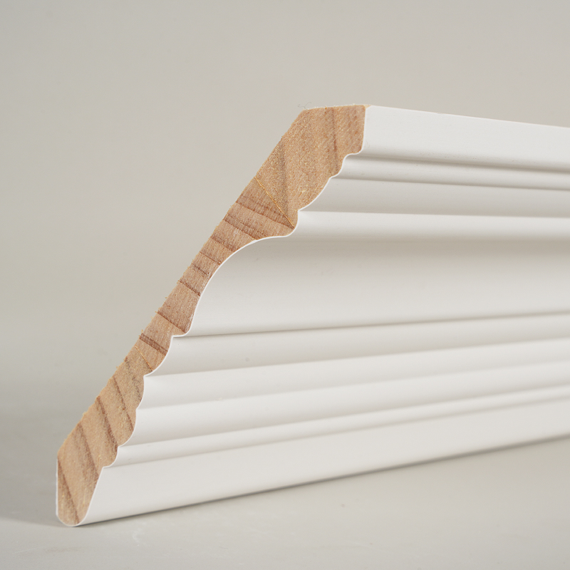Múnlú Corónach Adhmaid Péine (Filler-Primed & Pearl White) 3/5' x 4 1/2' Múnlú Corónach Adhmaid Péine (Filler-Primed & Pearl White) 3/5' x 4 1/2'