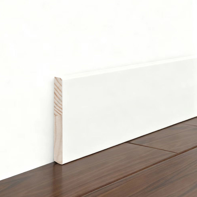 Bord Sciorta Adhmaid Péine (Filler-primed agus Péinteáilte) - Bán 3/5' x 3 15/16'-A