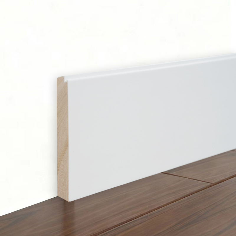 Bord Sciorta Adhmaid Péine (Filler-primed agus Péinteáilte) - Bán 3/5' x 3 1/6'-A1