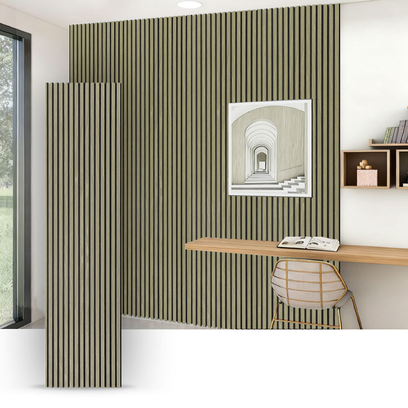 Balla Grille / Painéal Balla Fuaimiúil (Fillte PVC Aontaobhach) - Grán Fabraic / Grán Leathar 2400/2700mm × 600mm